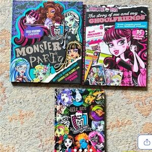 Lot of 3 Hardcover Monster High Activity Books